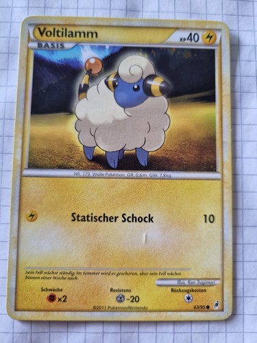 Pokémonkarte voltilamm 95 - pokémonkarte,