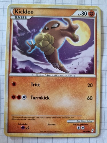 Pokémonkarte kicklee 95 - kicklee, 58/95