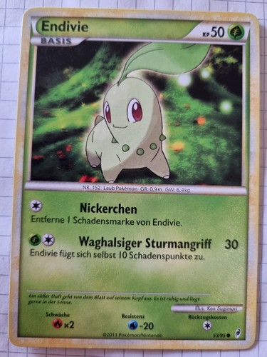 Pokémonkarte endivie 95 - endivie, 53/95