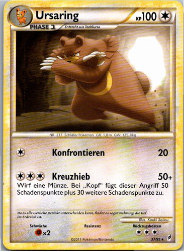 Pokémon ursaring ruf - ursaring, 37/95