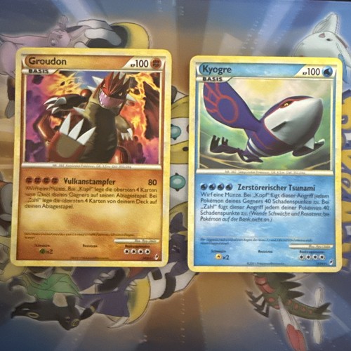 Pokemon groudon kyogre holo - &,