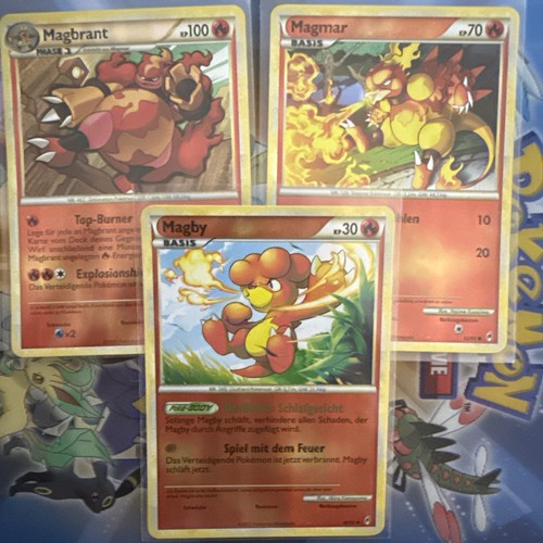 Pokémon magbrant magmar magby - pokémon, magbrant/magmar/magby