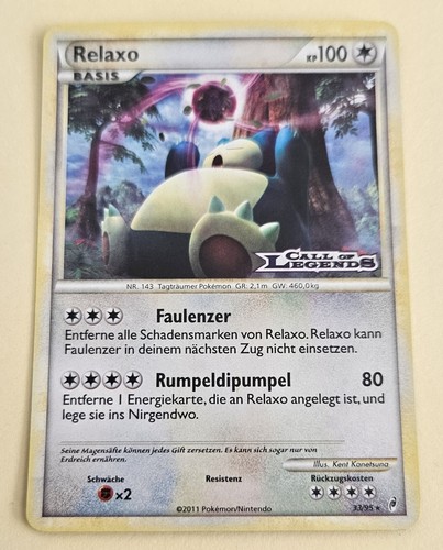 Relaxo holo stamp - 2011, pokemon