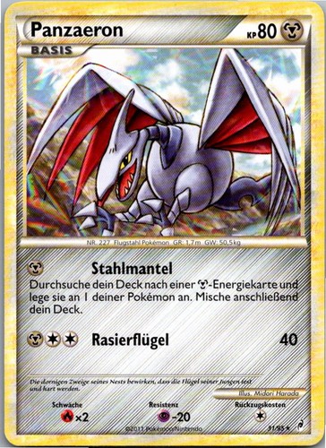 Pokémon panzaeron ruf - panzaeron,